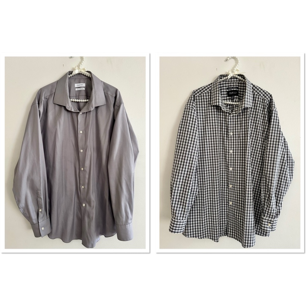 2 Men Button Down Shirts - Picture 2 of 13